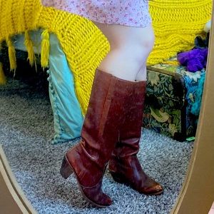Vintage, real leather boots